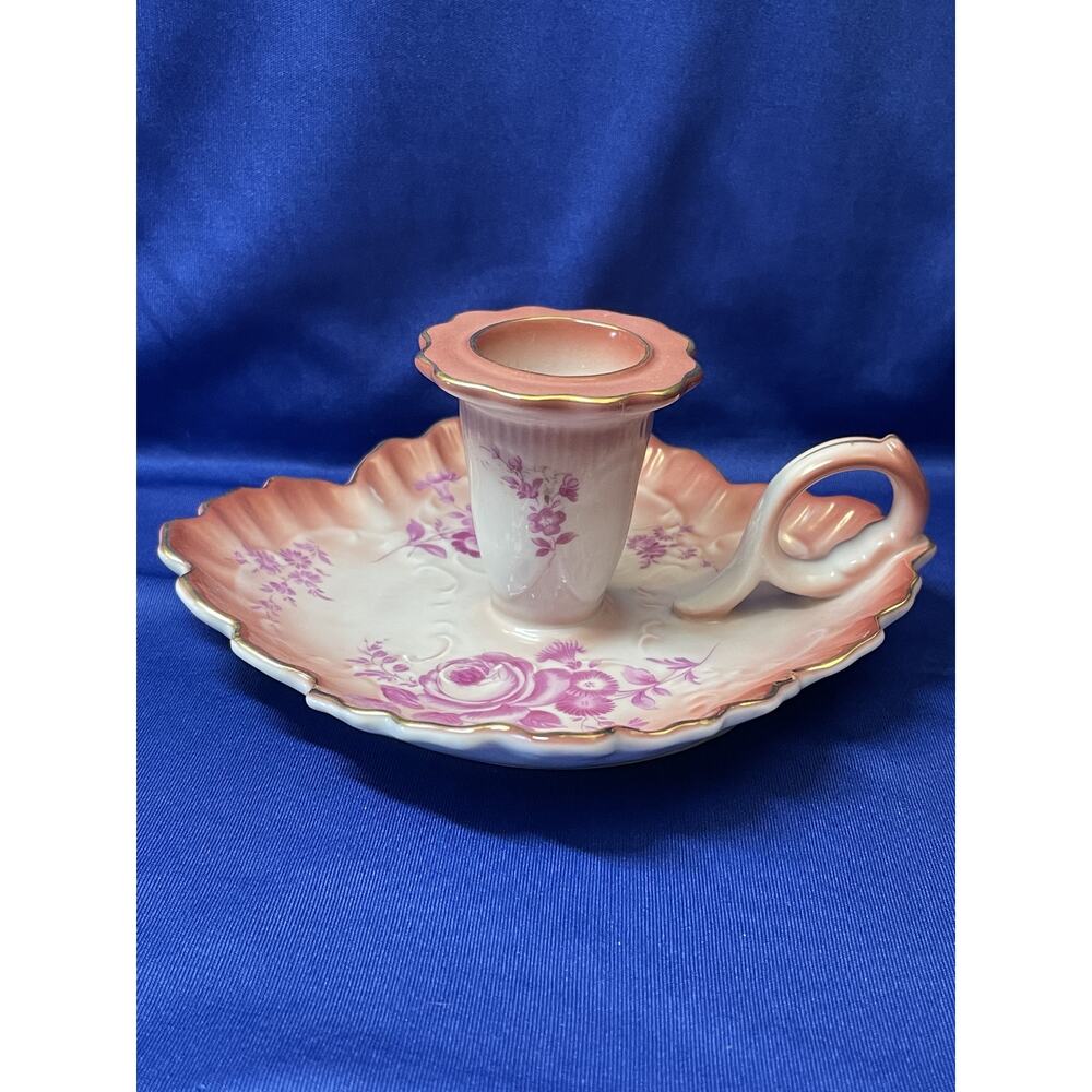 RS Prussia Porcelain Finger Pull Candle Stick Holder